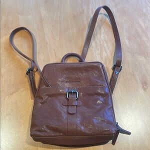 Spike & Sparrow Chic Tan Leather Backpack